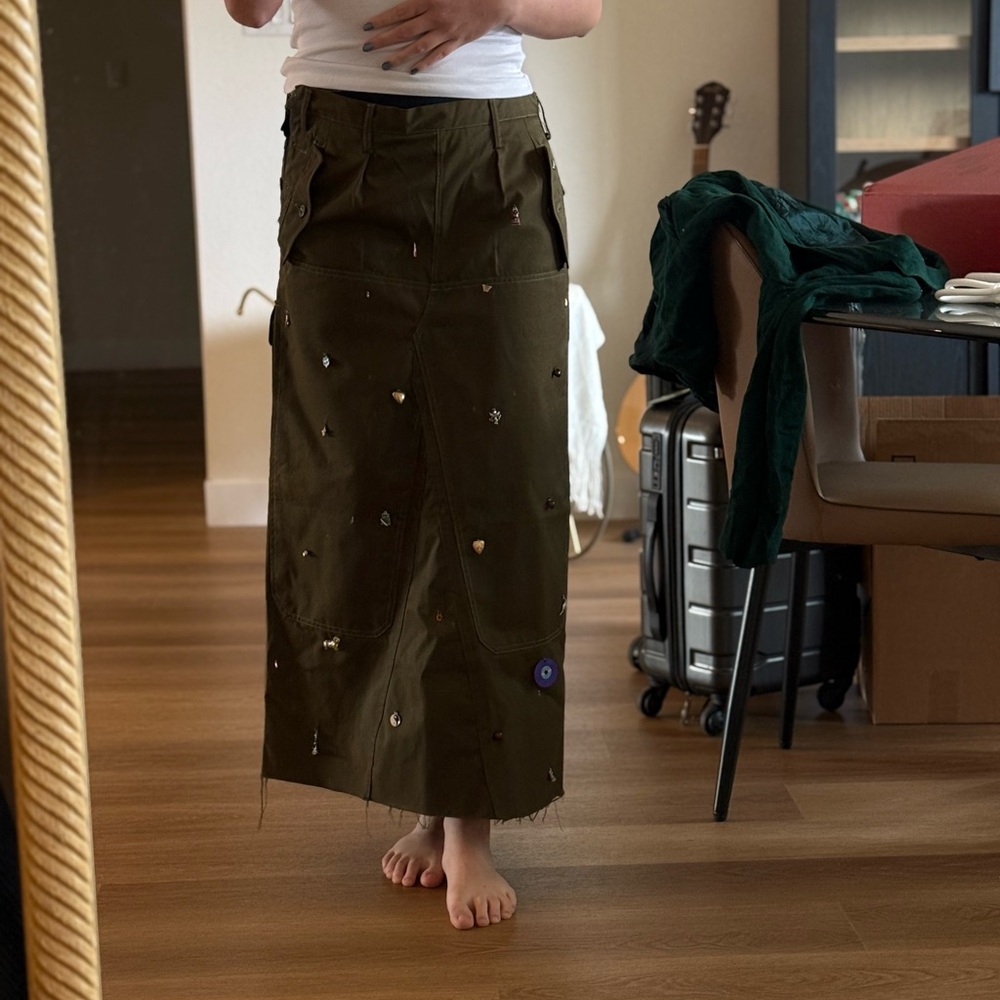 Cargo-Utility Charmed Olive Green Skirt